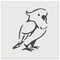 Standing Cockatoo Parrot Bird Wall Cookie DIY Craft Reusable Stencil